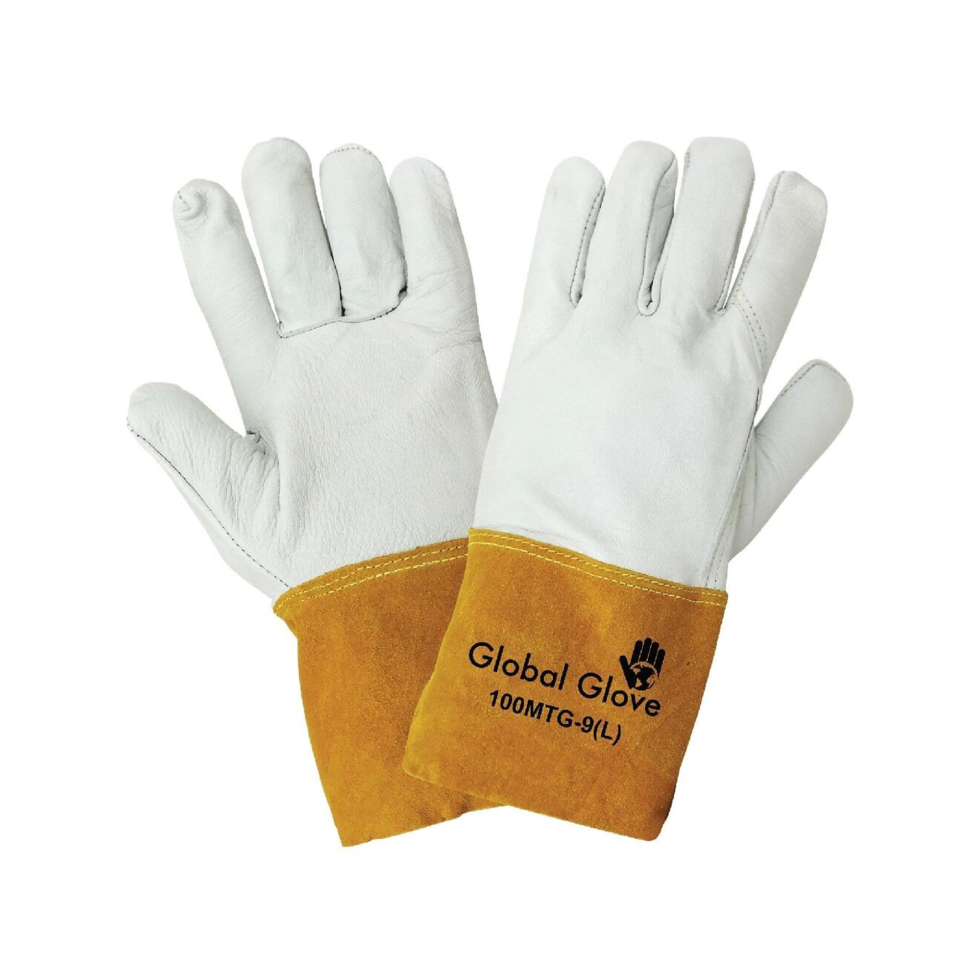 Global Glove Premium Grain Goatskin, Mig/Tig Welding Gloves - 12 Pairs